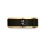 black tungsten ring him – black & gold tungsten nonno heart wedding band