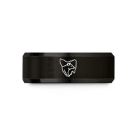 custom tungsten men's ring – black tungsten tasmania wedding band