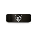 engraved tungsten ring him – black tungsten circuit heart wedding band