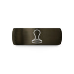 mens comfort fit ring – gunmetal & black tungsten espresso tamper wedding band
