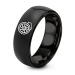 Tungsten Carbide Rings for Men – black tungsten jet turbine fan ring