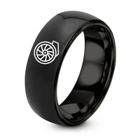 Tungsten Carbide Rings for Men – black tungsten jet turbine fan ring