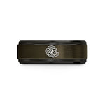 comfort fit tungsten rings – gunmetal & black tungsten jet turbine fan wedding band