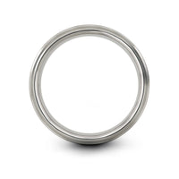 tungsten rings for her – globe grid engraving on silver tungsten wedding band