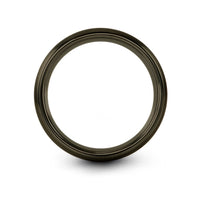 tungsten rings for her – globe grid engraving on gunmetal & silver tungsten wedding band