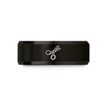women's tungsten wedding band – black & gold tungsten trauma shears wedding band