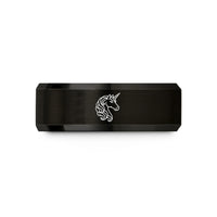 black tungsten ring her – black tungsten unicorn wedding band