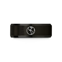 couples tungsten wedding bands – black tungsten western hemisphere wedding band