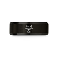 tungsten carbide wedding band – black tungsten cake on stand wedding band