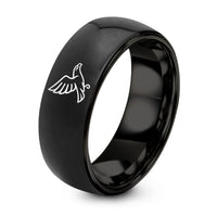 Tungsten Carbide Rings Men – black tungsten eagle flight ring