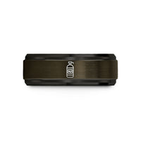 comfort fit tungsten ring – gunmetal & black tungsten nitrous bottle wedding band
