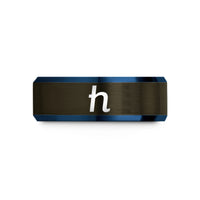 comfortable tungsten ring him – gunmetal & blue tungsten plancks constant wedding band
