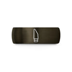 unique wedding ring pairs – gunmetal & black tungsten clarinet mouthpiece wedding band