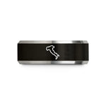 matching bands for couples – black & grey tungsten italy boot wedding band