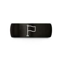 comfort fit wedding rings – black tungsten yellow flag wedding band