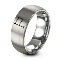 Tungsten Couples Rings Sets – grey tungsten yellow flag ring