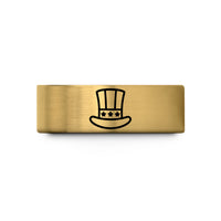 engraved tungsten couple ring – gold tungsten uncle sam hat wedding band