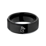 black tungsten men's ring – black tungsten grouse wedding band