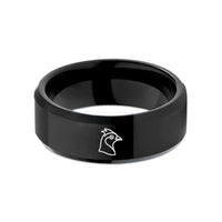 black tungsten men's ring – black tungsten grouse wedding band