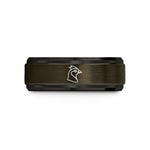 black tungsten men's ring – gunmetal & black tungsten grouse wedding band