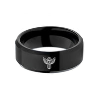 tungsten promise ring her – black tungsten archangel zadkiel dagger wedding band