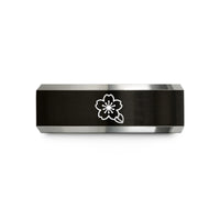 tungsten promise ring her – black & grey tungsten cherry blossom wedding band