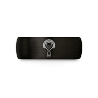 women's tungsten wedding band – black tungsten hawthorne strainer wedding band
