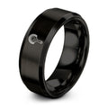 Hawthorne Strainer – Tungsten Wedding Band, 8 mm, Black Comfort-Fit Unisex