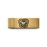 8 mm tungsten bands – gold tungsten bowen knot heart wedding band