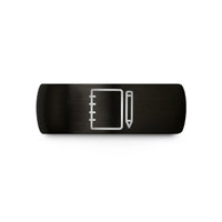 custom wedding bands men – black tungsten notebook pencil wedding band