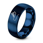 Tungsten Engagement Rings His And Hers – blue tungsten ship route dashes ring