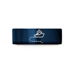 engraved bands for couples – blue tungsten ship route dashes wedding band