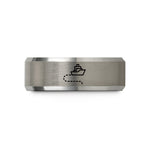 tungsten wedding bands men – grey tungsten ship route dashes wedding band