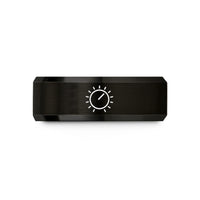 matching wedding ring bands – black tungsten volume knob wedding band