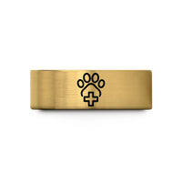 women's band rings tungsten – gold tungsten dog paw cross wedding band