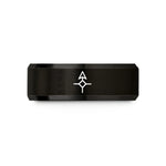 tungsten carbide ring him – black tungsten north arrow wedding band