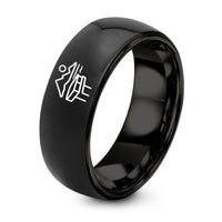 Tungsten GREY Rings for Men – black tungsten scenic overlook ring
