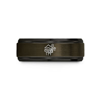 grey tungsten band him – gunmetal & black tungsten scenic overlook wedding band