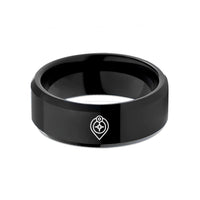 comfort fit rings her – black tungsten map marker wedding band