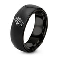 Vampire Hand Claws – Tungsten Wedding Band, 8 mm, Grey Comfort-Fit Unisex