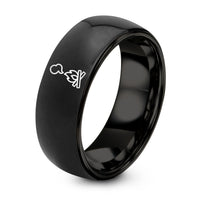 Tungsten GUNMETAL And BLACK Rings for Men – black tungsten fire smoke ring