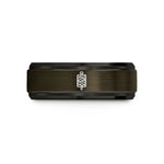 black wedding ring him – gunmetal & black tungsten string winding wedding band