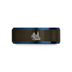 tungsten carbide rings him – gunmetal & blue tungsten san francisco wedding band