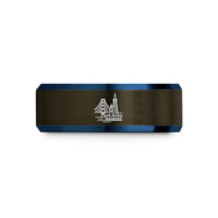 tungsten carbide rings him – gunmetal & blue tungsten san francisco wedding band