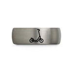 comfortable rings for her – blue & grey tungsten e scooter wedding band