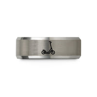 stylish rings for couples – grey tungsten e scooter wedding band