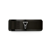 matching rings for partners – black tungsten brass mouthpiece wedding band