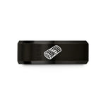 matching bands for couples – black tungsten tamale wedding band