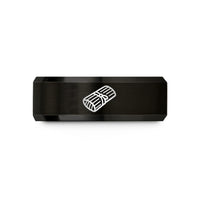 matching bands for couples – black tungsten tamale wedding band