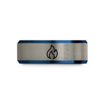 blue tungsten rings him – black & blue & grey tungsten element fire symbol wedding band